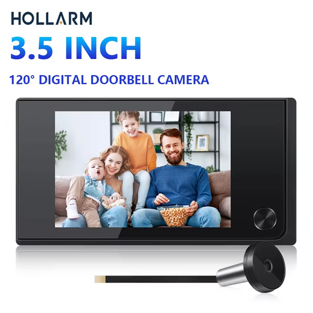Smart Home Battery Camera - Hollarm 3.5 Inç Kablosuz Kapı Zili