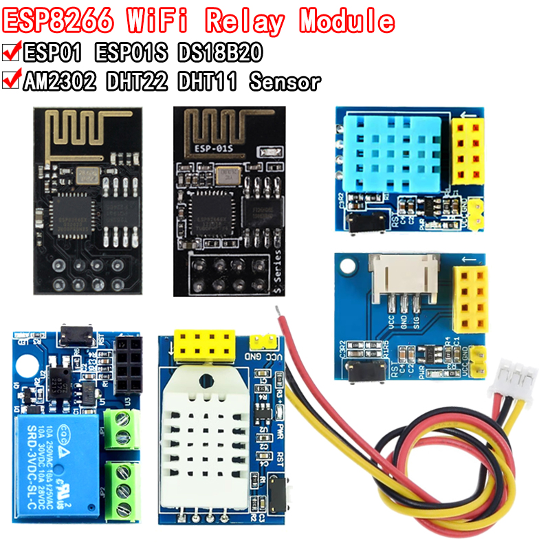 Smart Home Esp8266 - ESP8266 5V WiFi röle modülü DS18B20