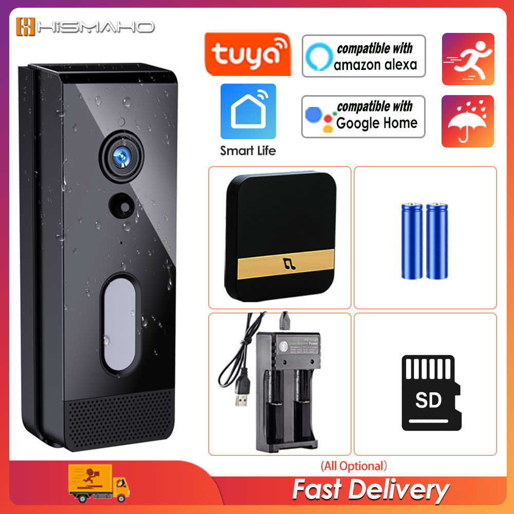 Smart Home Battery Camera - Tuya WiFi kapı zili kamera açık