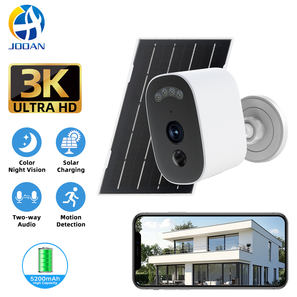 Smart Home Battery Camera - Jooan 3K HD Güneş Güvenlik Kamerası