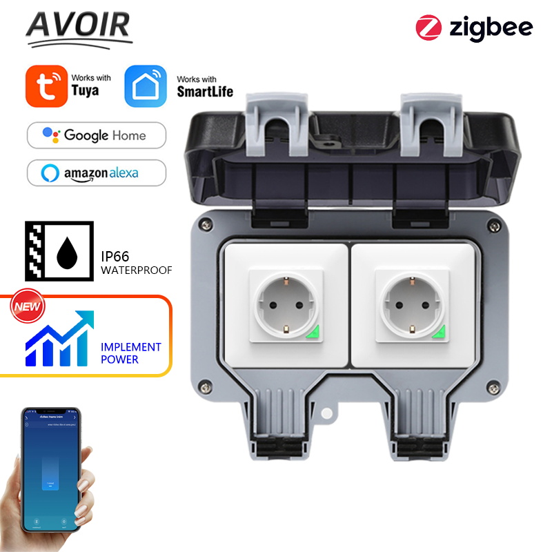 Smart Home Z Wave - Avoir Tuya Zigbee Elektrik Prizleri IP66