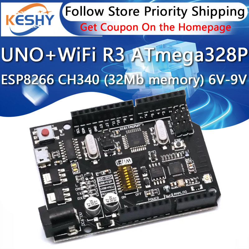 Smart Home Esp8266 - UNO+WiFi R3 ATmega328P+ESP8266 CH340 (32Mb bellek)