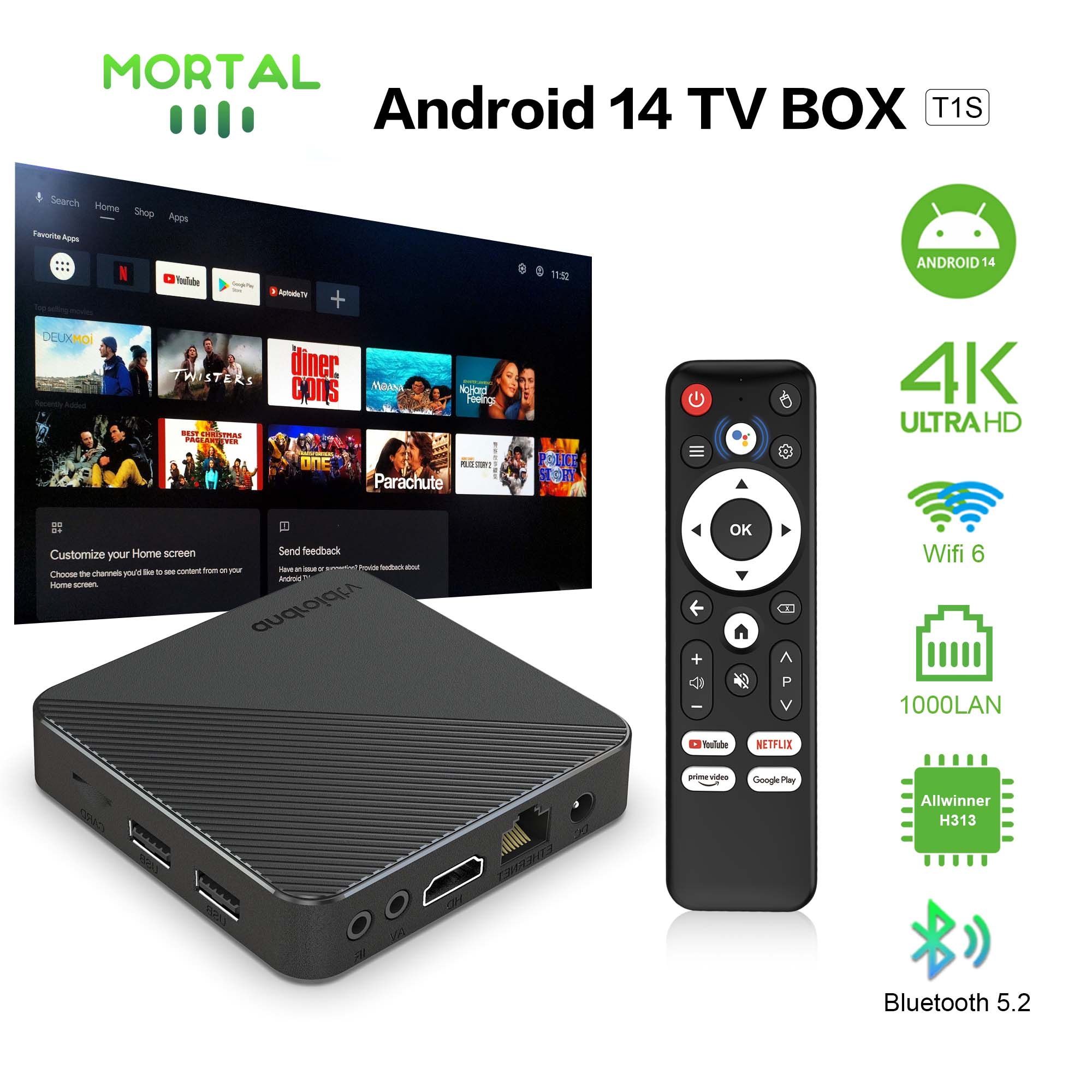 Smart Home Midea - Android14 Akıllı Ev Sineması TV Kutusu