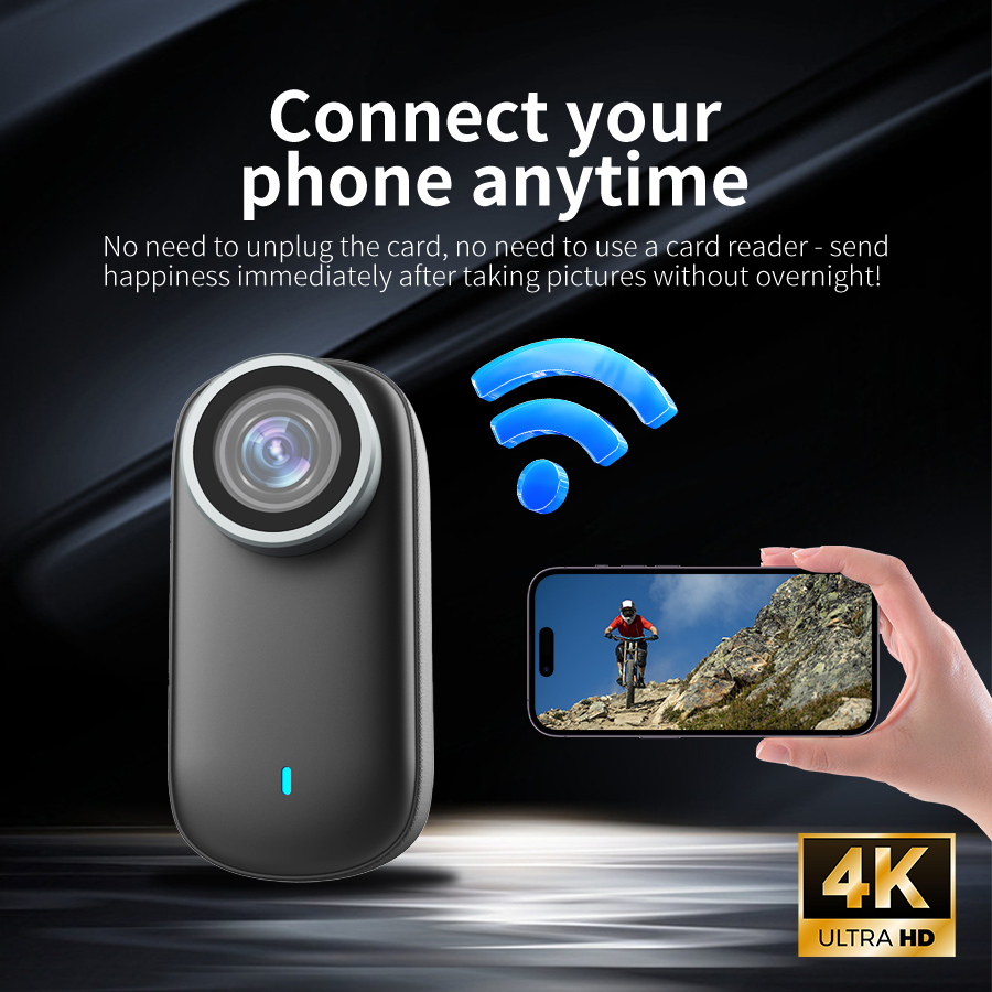 Smart Home Kamera - UHD 4K Mini Başparmak Kamerası Aksiyon