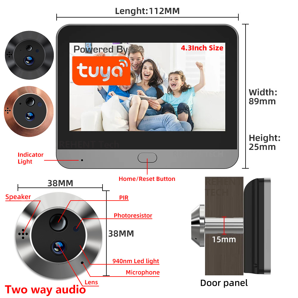 Smart Home Battery Camera - Mini Çift Yönlü Sesli 3MP Tuya