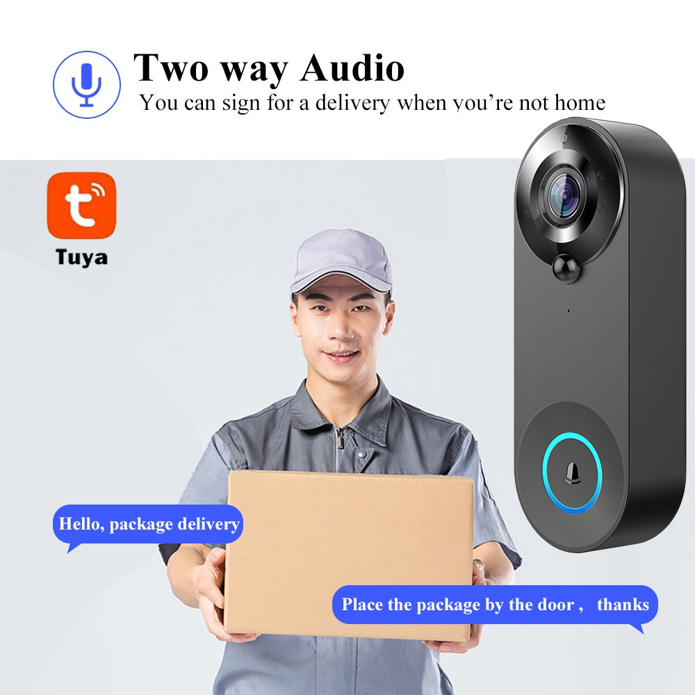 Tuya 1080P kablosuz WIFI kapı  - Smart Home Battery Camera incelemesi ve fiyatı