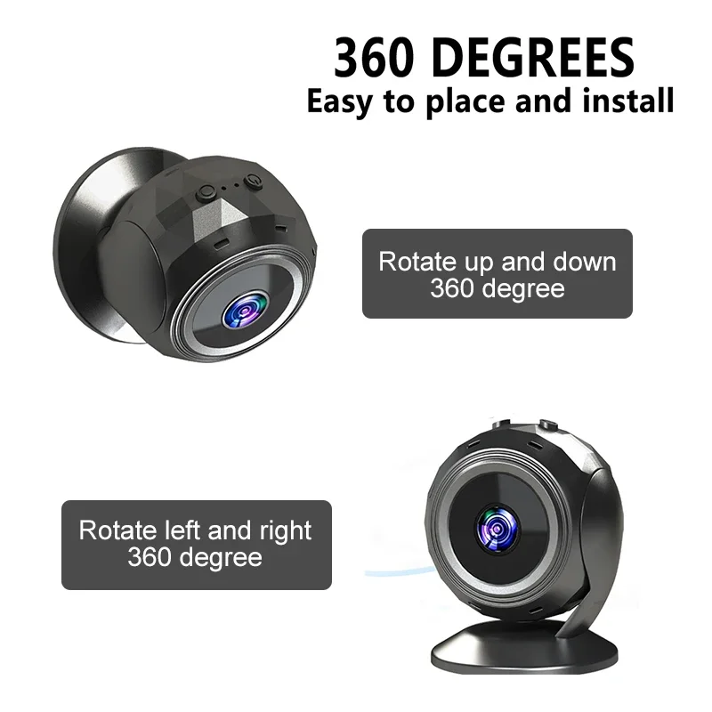 Mini Wifi Kamera 360 °   Döndü - Smart Home Kamera incelemesi ve fiyatı